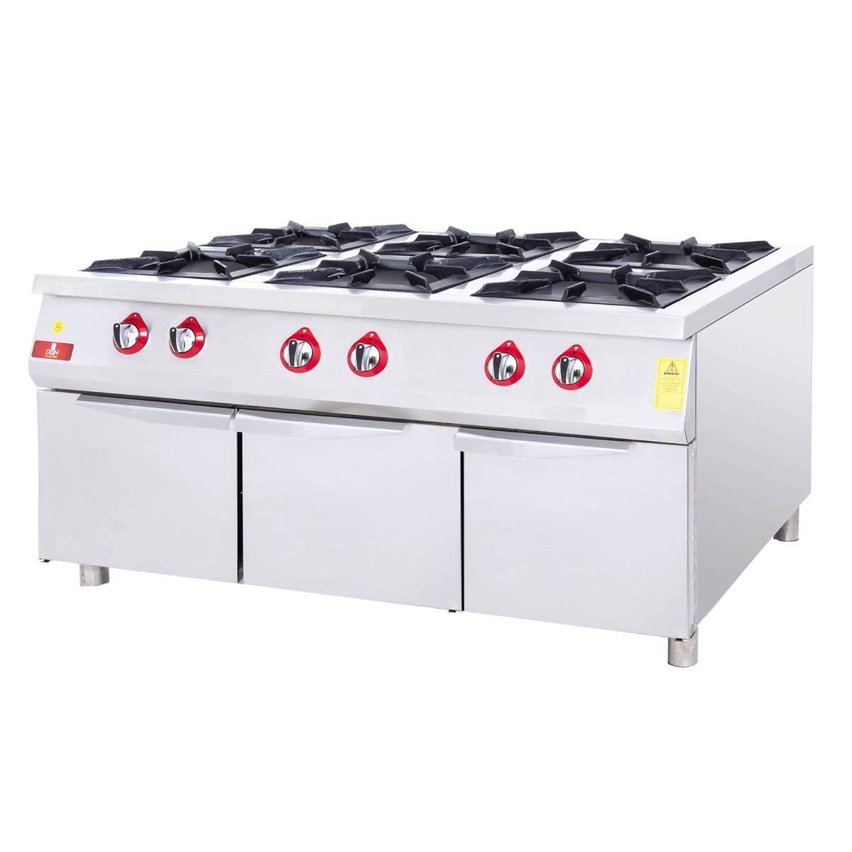 Range With Cabinet - 6 Burners - 120x90 - NG