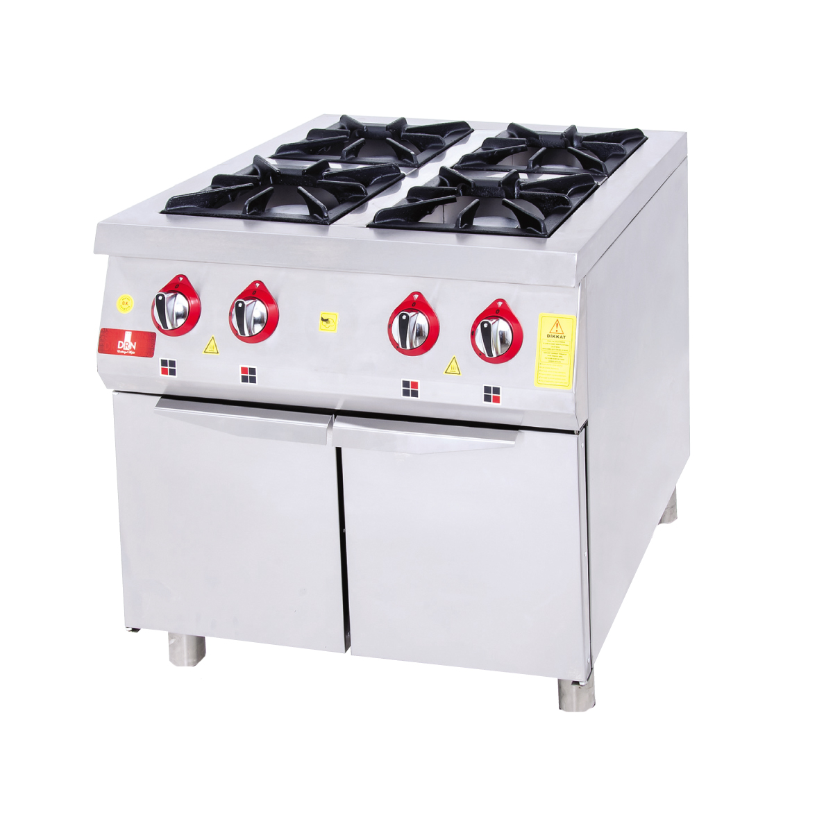 Range and Cabinet - 4 Burners - 80x80 - Gas