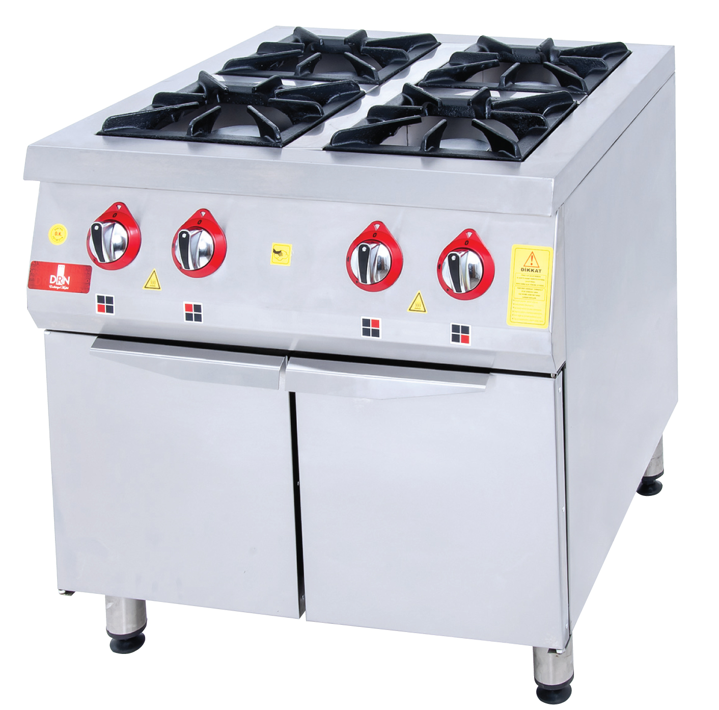 Range and Cabinet - 4 Burners - 100x100 - Gas