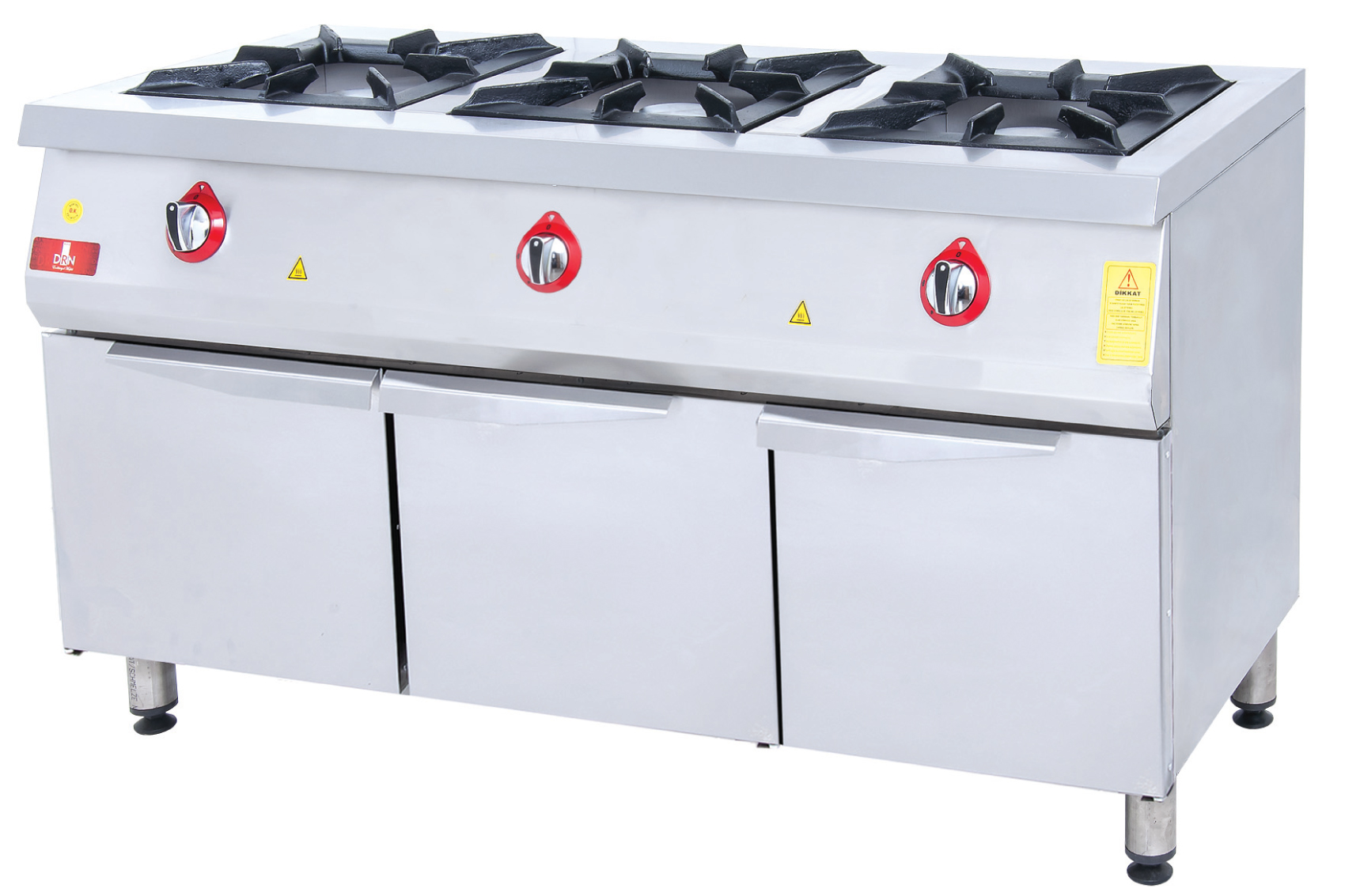 Range and Cabinet - 3 Burners - 150x60 - Gas