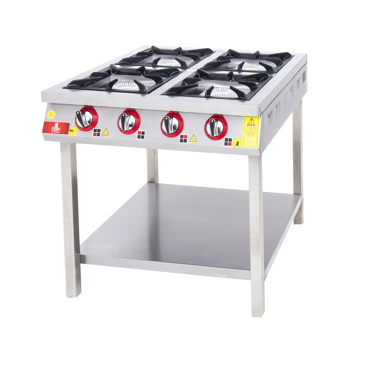 Range and Bottom-Shelf - 4 Burners - 80x80 - Gas