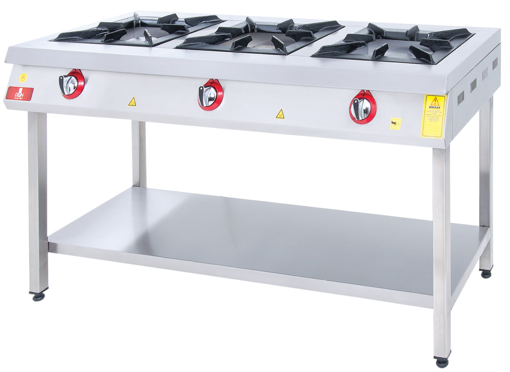 Range and Bottom-Shelf - 3 Burners - 150x60 - Gas