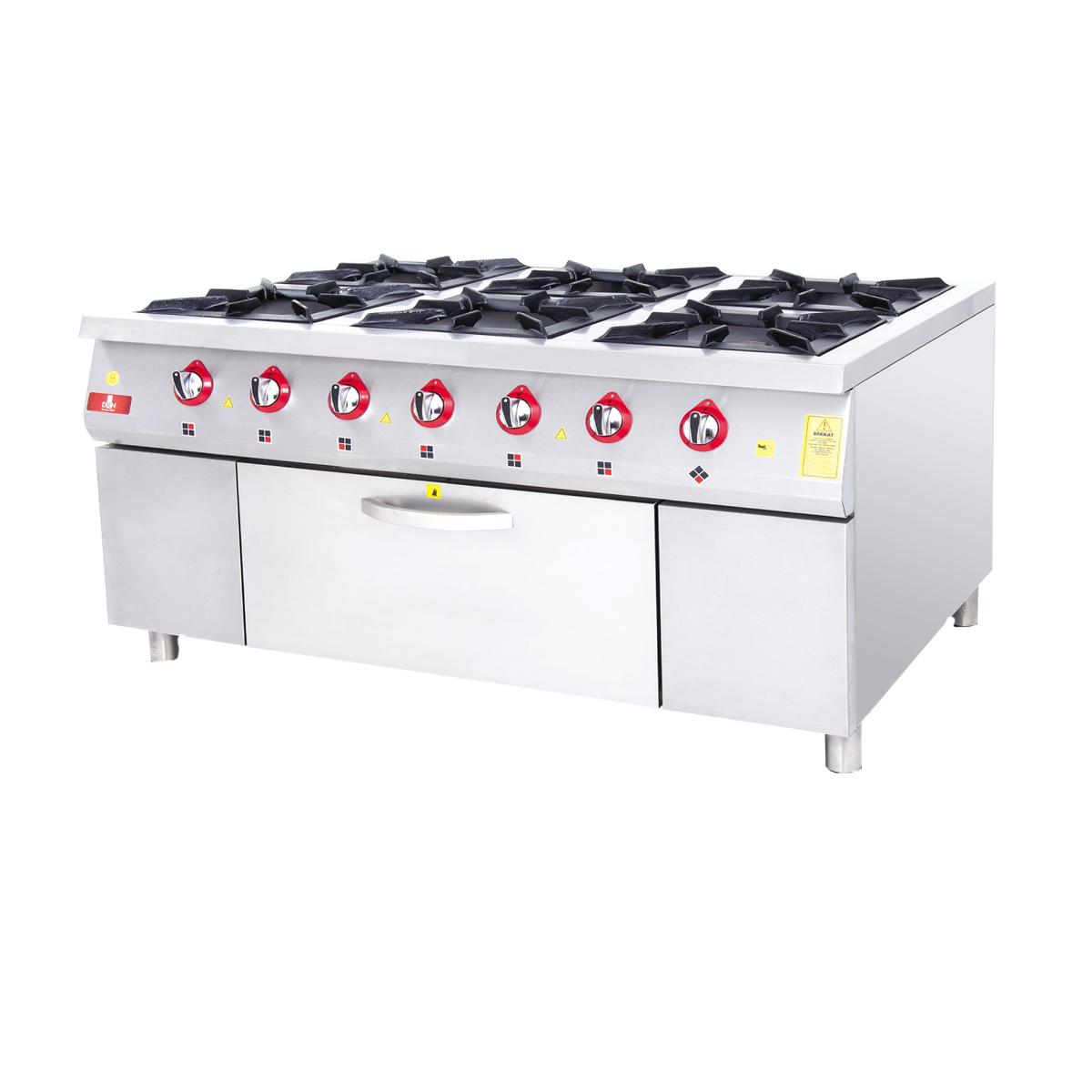 Range With Oven - 6 Burners - 120x90 - Gas