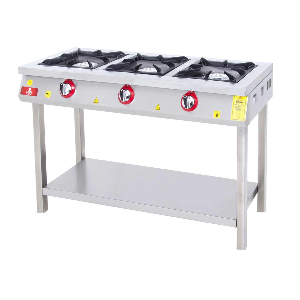 Range and Bottom-Shelf - 3 Burners - 120x45 - Gas