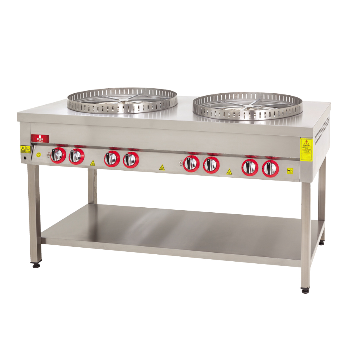 Patty Cookers With Bottom Shelf - 2 Burner - Gas